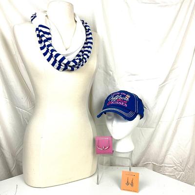 313 Run on Caffeine and Kisses Hat, Infinity Scarf, Running Necklace, Hummingbird Earrings