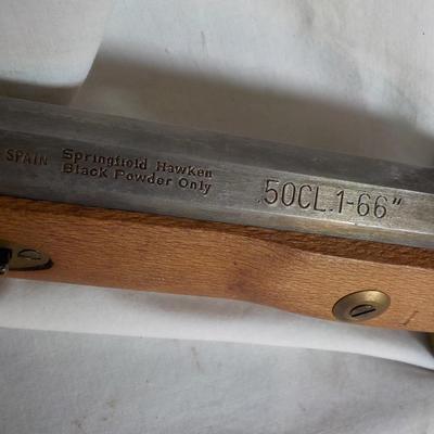 Springfield Hawken Black powder 59CL-66 in./ est. $200 to $500.