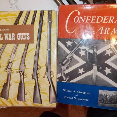 2 Hard cover books Confederate Arms and Civil War Guns.,