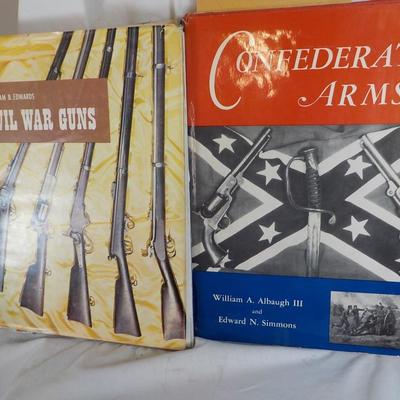 2 Hard cover books Confederate Arms and Civil War Guns.,