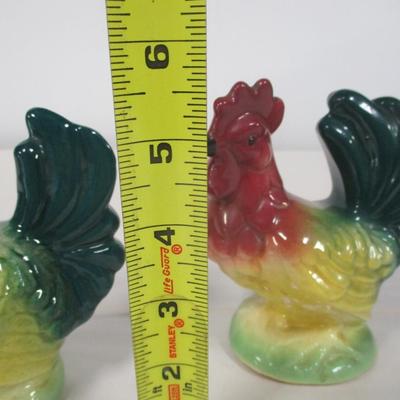 Vintage Pottery Roosters