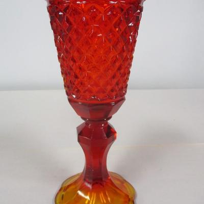 Vintage Amberina Glass Vase