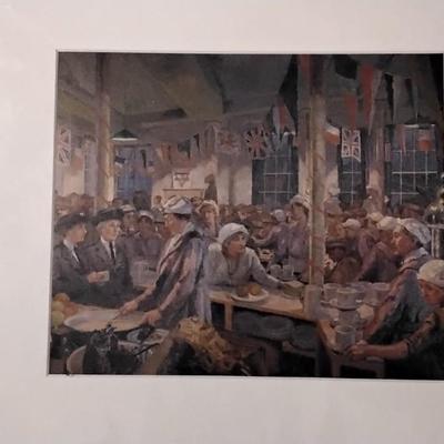 Christmas Day in The London Bridge YMCA Canteen ( Matted)- Clare Atwood