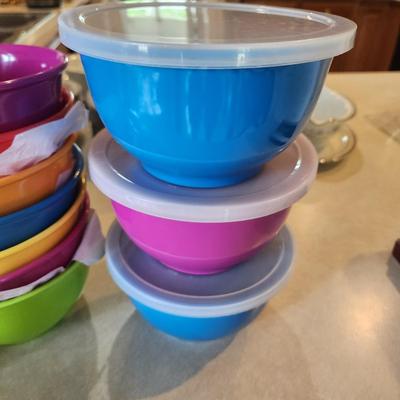 10 Cook's Tools Melamine Mixing Bowls w Lids