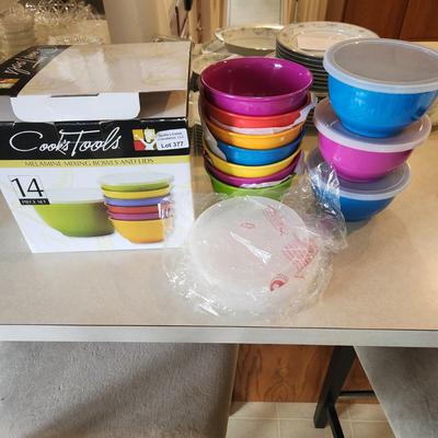 10 Cook's Tools Melamine Mixing Bowls w Lids