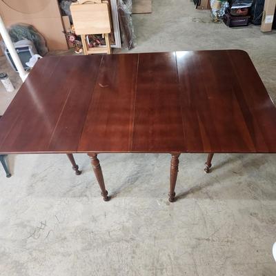 Solid Wood Drop Leaf Table Double Gateleg 72x45x30