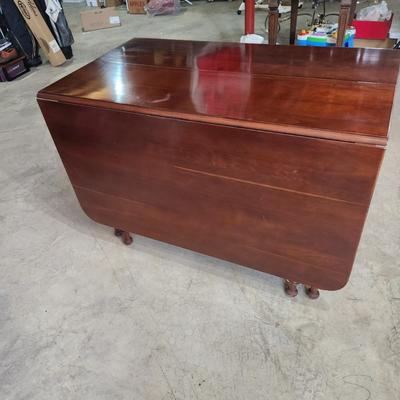 Solid Wood Drop Leaf Table Double Gateleg 72x45x30