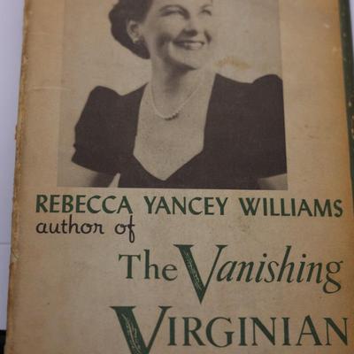 SIGNED from 1940, The Vanishing Virginian, By: Rebecca Yancey Williams