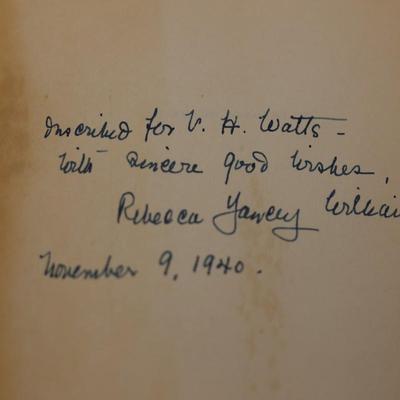 SIGNED from 1940, The Vanishing Virginian, By: Rebecca Yancey Williams