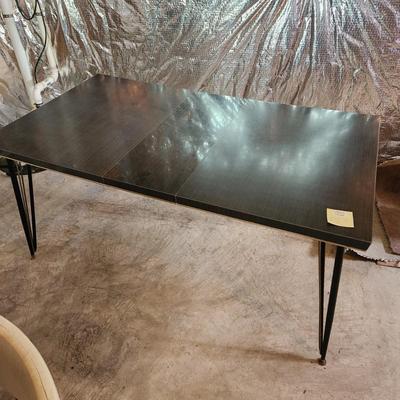 Mid Century MCM Table & 3 Chairs 62 x35x29 includes 12" leaf
