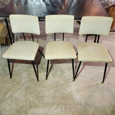 Mid Century MCM Table & 3 Chairs 62 x35x29 includes 12