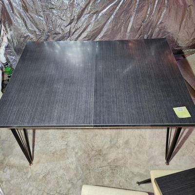 Mid Century MCM Table & 3 Chairs 62 x35x29 includes 12" leaf