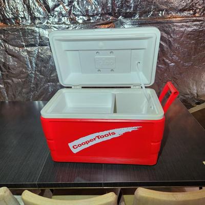 Cooper Tools Red Igloo Cooler Chest 1995 Made in USA