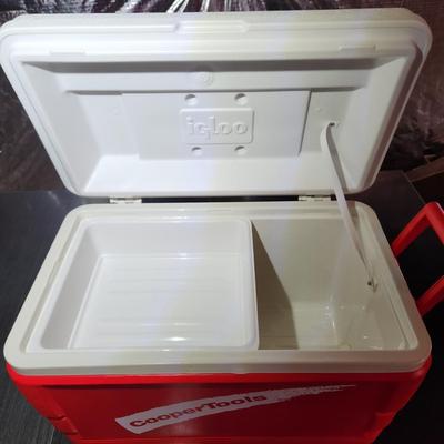 Cooper Tools Red Igloo Cooler Chest 1995 Made in USA
