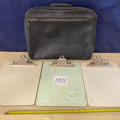 Vintage Clip Boards and Briefcase