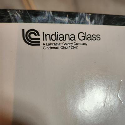 Elegance Footed Cake Plate with Glass Dome Indiana Glass USA