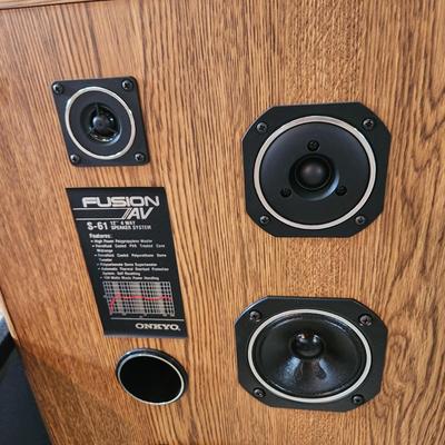 Onkyo Bass Reflex Speaker System Fusion AV s-61 12" 4 way Speaker System
