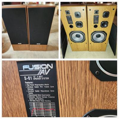 Onkyo Bass Reflex Speaker System Fusion AV s-61 12" 4 way Speaker System