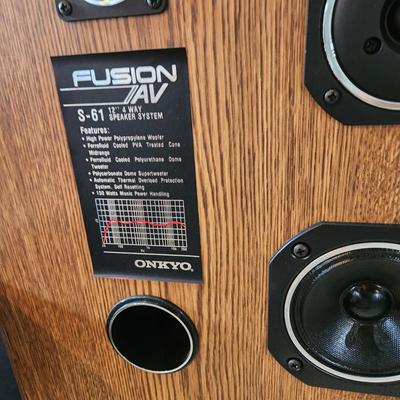 Onkyo Bass Reflex Speaker System Fusion AV s-61 12" 4 way Speaker System