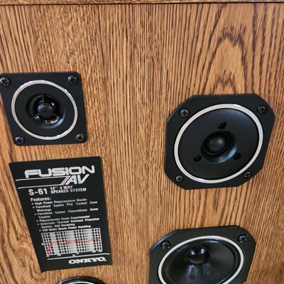 Onkyo Bass Reflex Speaker System Fusion AV s-61 12" 4 way Speaker System