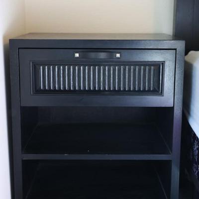 Pier1 -Double Bedframe  W/ Mattress & (2) Nightstands