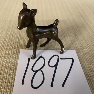 Vintage Brass Fawn