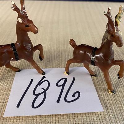 Vintage Cast Reindeers