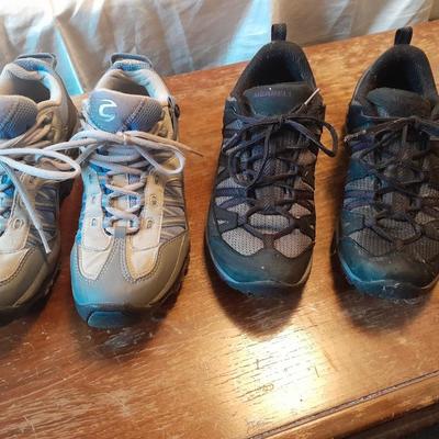 Two pair of Women's shoes Cannondale size 7 Merrell size 8