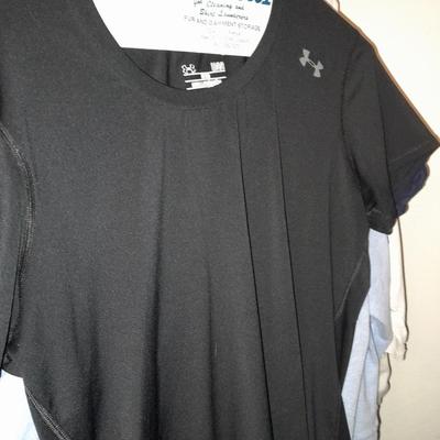12 Short sleeve tops - Loz Claiborne - Under Armor - Tan Jay and others sizes Medium - Large