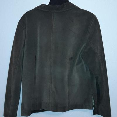 Olive green Suede like Sigrid Olsen Sport Jacket Size 10