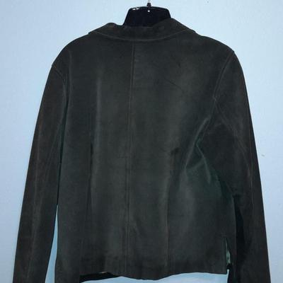 Olive green Suede like Sigrid Olsen Sport Jacket Size 10