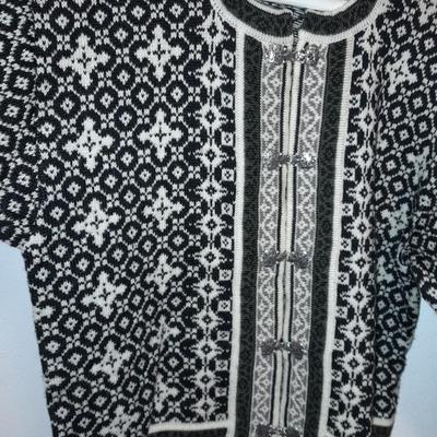 Skjaeveland of Norway printed cardigan sweater Pure Wool
