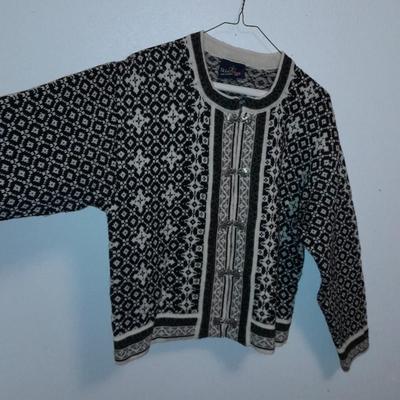 Skjaeveland of Norway printed cardigan sweater Pure Wool