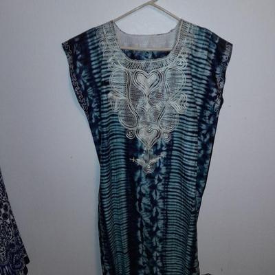 Two fun dresses Jones New York 8 with a On Gussie! shawl and a belt