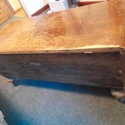 Antique Cedar lined chest with beautiful carved design
