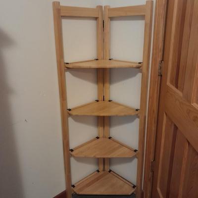 Wooden four shelf - Folding corner shelf