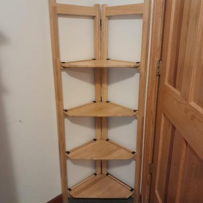 Wooden four shelf - Folding corner shelf