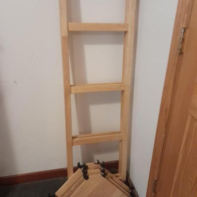 Wooden four shelf - Folding corner shelf