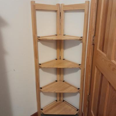 Wooden four shelf - Folding corner shelf
