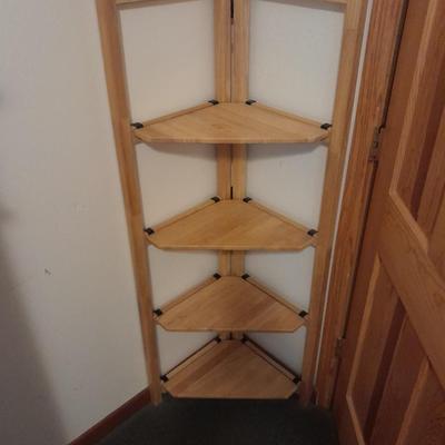 Wooden four shelf - Folding corner shelf