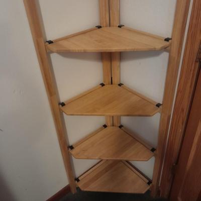 Wooden four shelf - Folding corner shelf