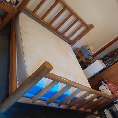 King Waterbed with headboard, footboard, base and rails