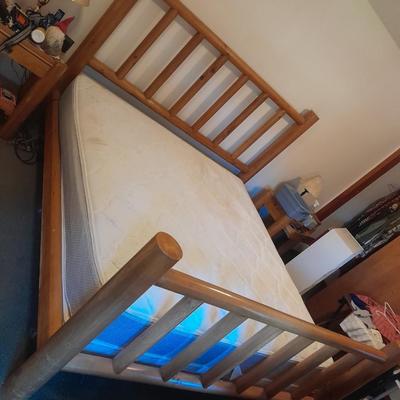 King Waterbed with headboard, footboard, base and rails