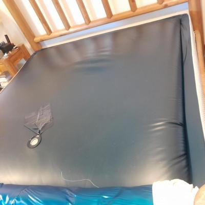 King Waterbed with headboard, footboard, base and rails