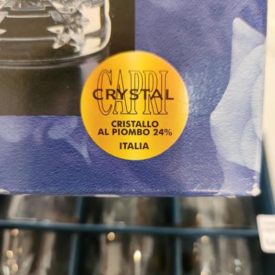 Melodia Crystal Glasses Italy new in box