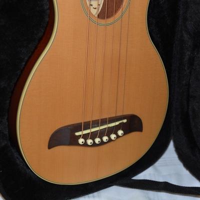 WASHBURN Rover Travel Guitar with Case, Accessories