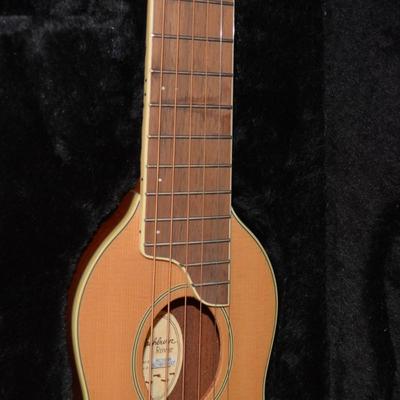 WASHBURN Rover Travel Guitar with Case, Accessories