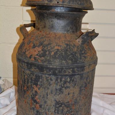 Large Vintage/Antique Milk Jug with Lid, 22"x12"