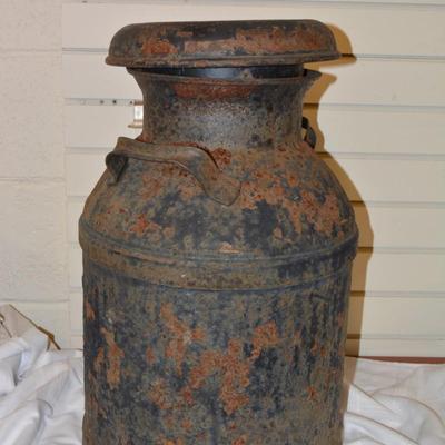 Large Vintage/Antique Milk Jug with Lid, 22"x12"
