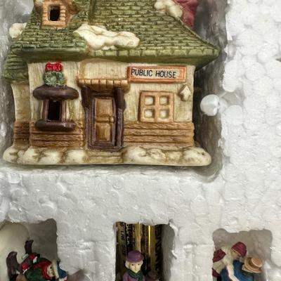Set of (16) Porcelain Electric House